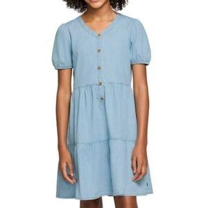 GAP Light Blue Chambray Girls Dress with Buttons